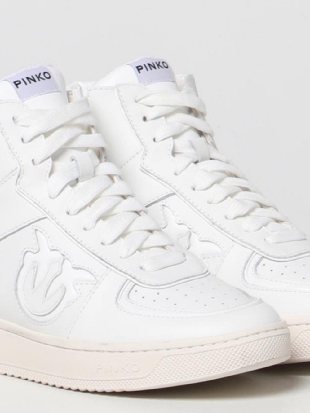 Pinko White Women's High-Top Sneakers 9.5 (39) - Picture 7 of 9